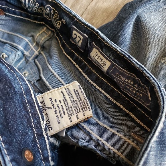 Miss Me | Square Rhinestone Bootcut Jeans - Picture 5 of 7